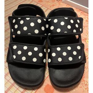 Adidas Adilette Sandal 3.0 Polka Dots‎ Slides Sandals Hook and Loop Women's Sz 7